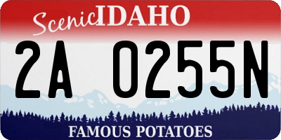 ID license plate 2A0255N