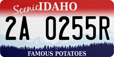 ID license plate 2A0255R