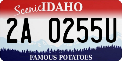 ID license plate 2A0255U