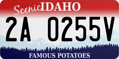 ID license plate 2A0255V