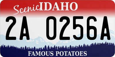 ID license plate 2A0256A