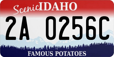 ID license plate 2A0256C