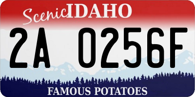 ID license plate 2A0256F