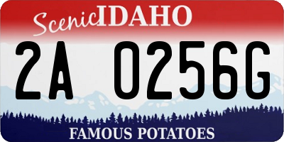 ID license plate 2A0256G