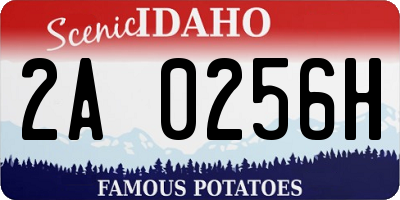 ID license plate 2A0256H