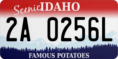 ID license plate 2A0256L