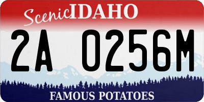 ID license plate 2A0256M