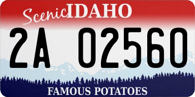 ID license plate 2A0256O