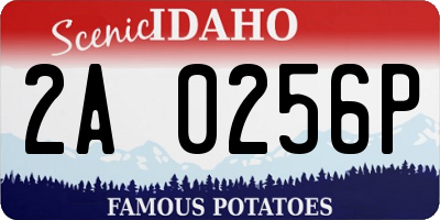 ID license plate 2A0256P