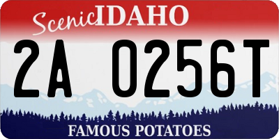 ID license plate 2A0256T