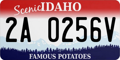 ID license plate 2A0256V