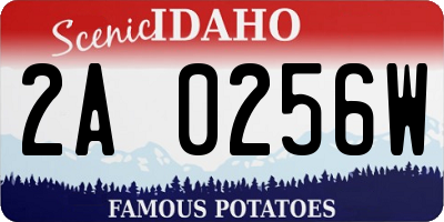 ID license plate 2A0256W