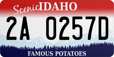 ID license plate 2A0257D