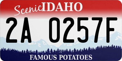 ID license plate 2A0257F