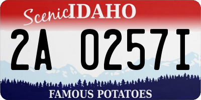 ID license plate 2A0257I