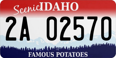 ID license plate 2A0257O
