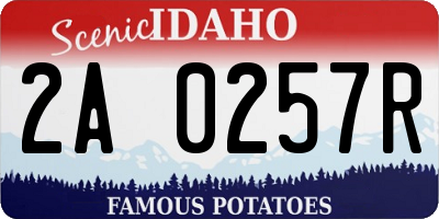 ID license plate 2A0257R