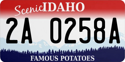 ID license plate 2A0258A