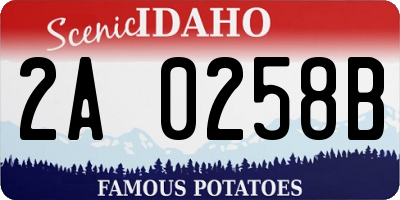 ID license plate 2A0258B