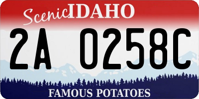 ID license plate 2A0258C