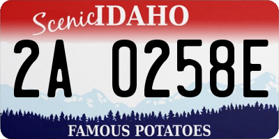 ID license plate 2A0258E