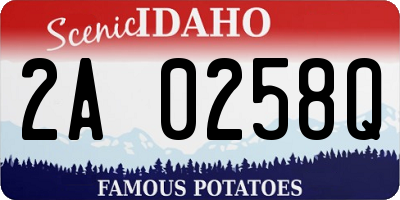 ID license plate 2A0258Q