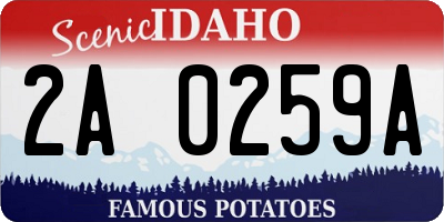 ID license plate 2A0259A