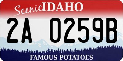 ID license plate 2A0259B