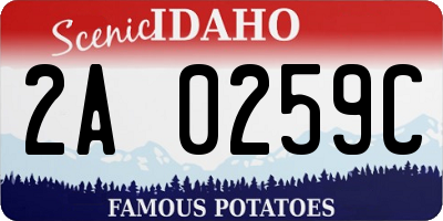ID license plate 2A0259C