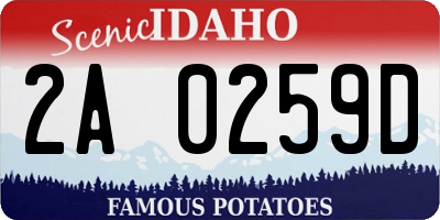 ID license plate 2A0259D