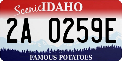 ID license plate 2A0259E