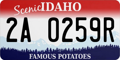 ID license plate 2A0259R