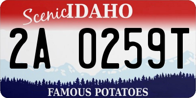 ID license plate 2A0259T