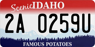 ID license plate 2A0259U