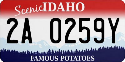 ID license plate 2A0259Y