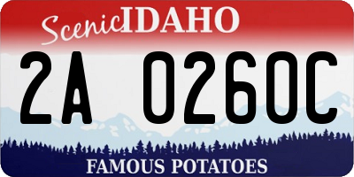 ID license plate 2A0260C