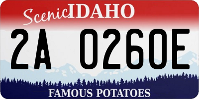 ID license plate 2A0260E