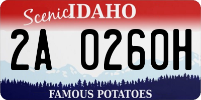 ID license plate 2A0260H