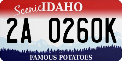 ID license plate 2A0260K