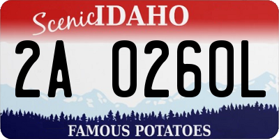 ID license plate 2A0260L