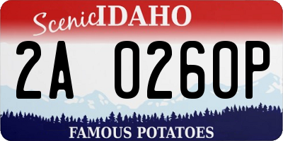 ID license plate 2A0260P