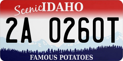 ID license plate 2A0260T