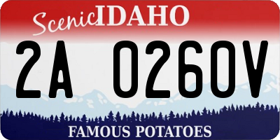 ID license plate 2A0260V