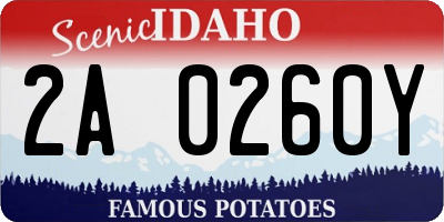 ID license plate 2A0260Y