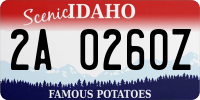 ID license plate 2A0260Z