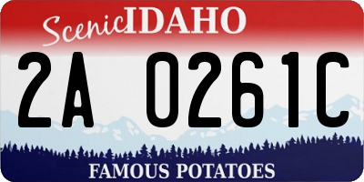 ID license plate 2A0261C