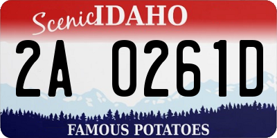 ID license plate 2A0261D