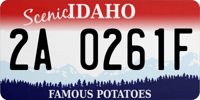 ID license plate 2A0261F