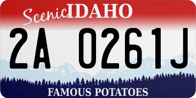 ID license plate 2A0261J