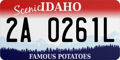 ID license plate 2A0261L